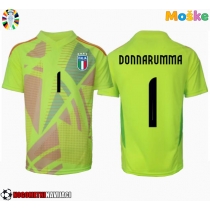 Moške Nogometnih dresov Italija Gianluigi Donnarumma #1 Vratar Domači EP 2024 Kratki rokavi